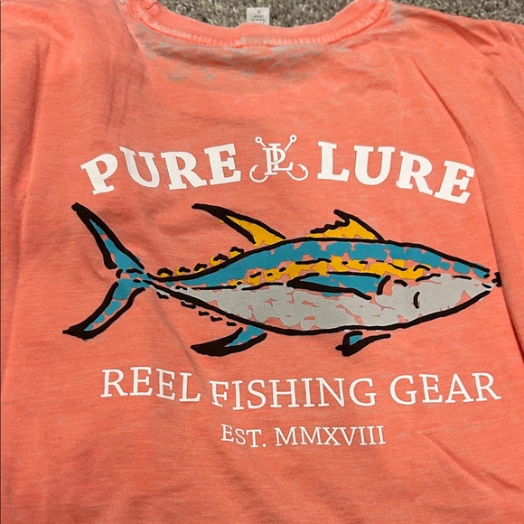 Coral and Light Blue Women's Short Sleeve Tees - Picture 5 of 6